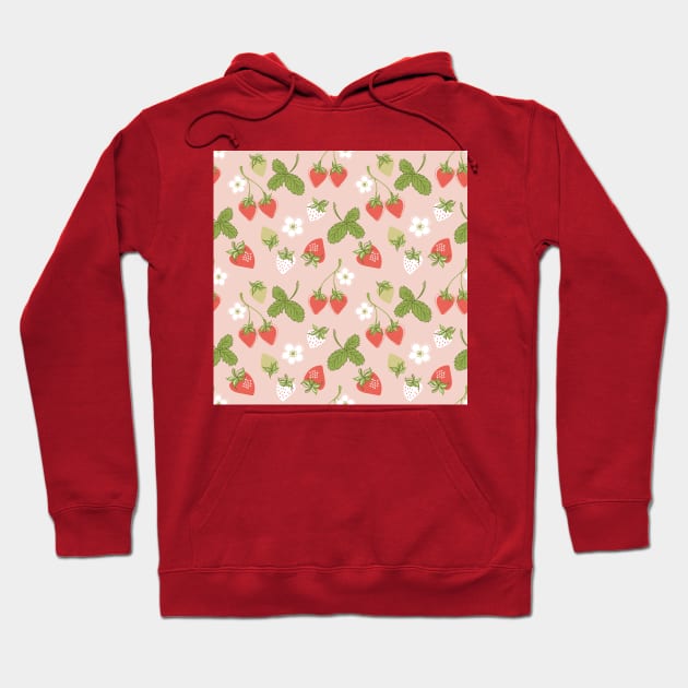 Strawberry pattern Hoodie by DanielK